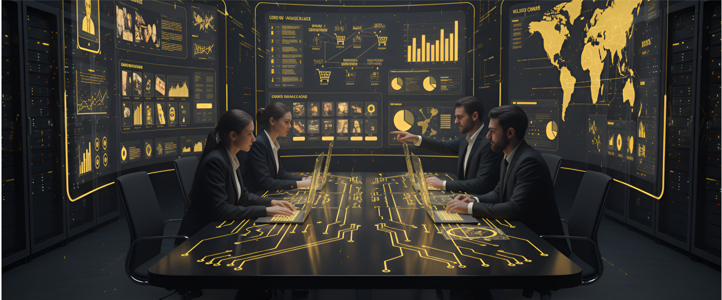 Corporate IT services industry illustration